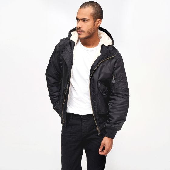 Brandit CWU Hooded Jacket Black