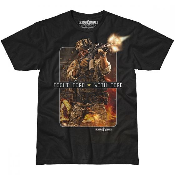 7.62 Design Fight Fire With Fire T-Shirt Black