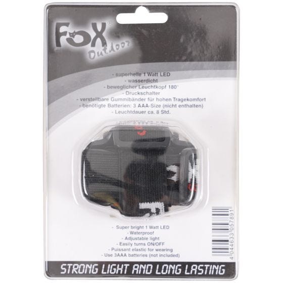 Fox Outdoor LED Head Lamp 1 Watt Luxeon White ABS Body