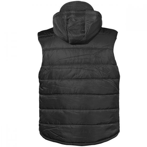 MFH Lined Vest with a Detachable Hood Black