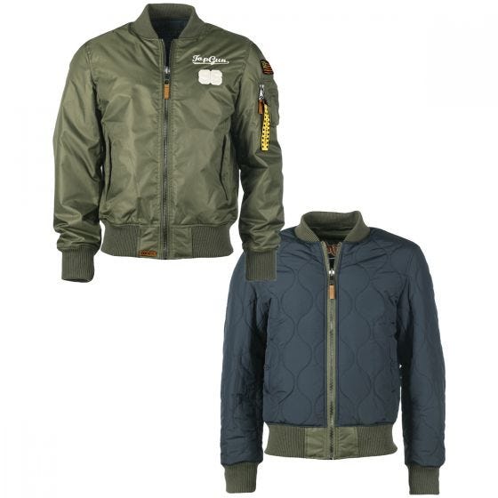 Mil-Tec Top Gun Flight Jacket Tomcat Olive Drab