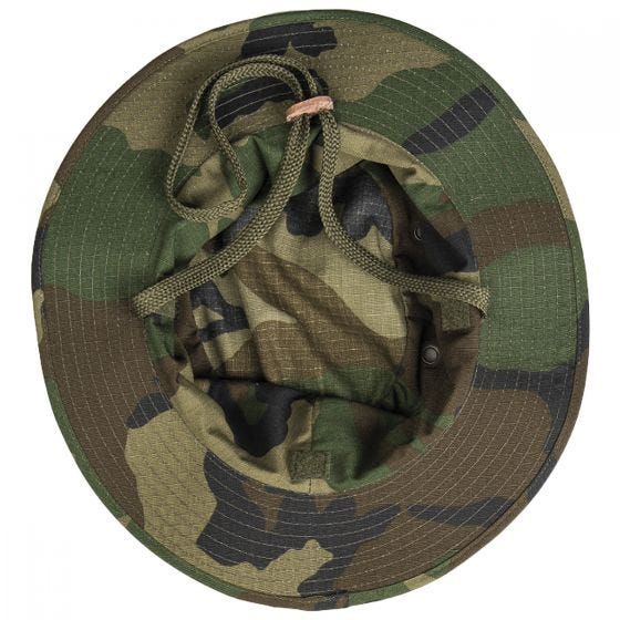 Teesar British Boonie Hat with Neck Flap Ripstop Woodland