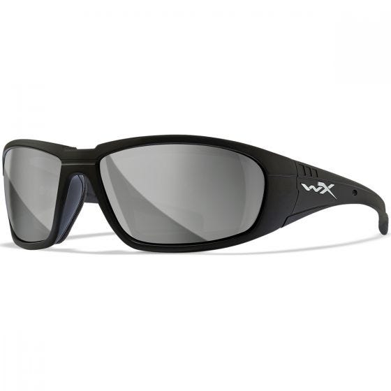 Wiley X WX Boss Glasses - Silver Flash Lens / Matte Black Frame