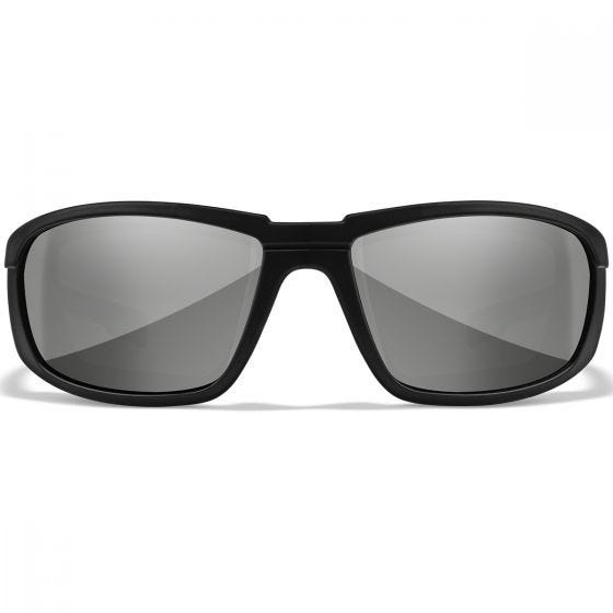 Wiley X WX Boss Glasses - Silver Flash Lens / Matte Black Frame