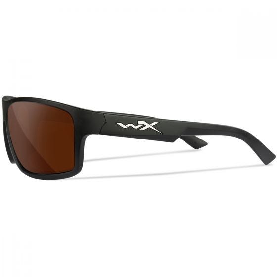 Wiley X WX Peak Glasses - Captivate Polarized Copper Lenses / Matte Black Frame