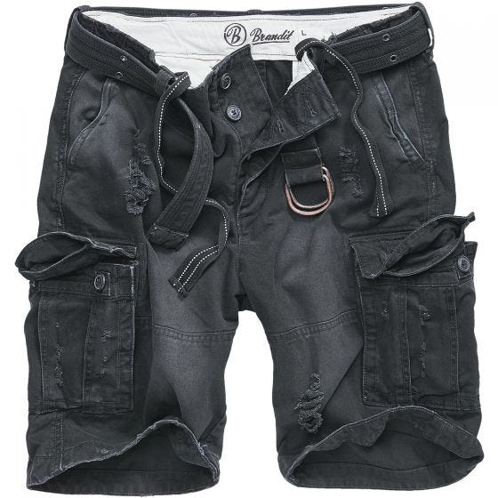 Brandit Shell Valley Heavy Vintage Shorts Black