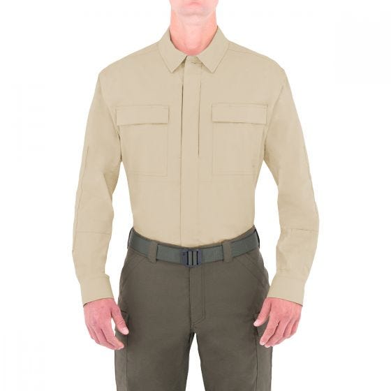 First Tactical Men's Tactix Long Sleeve BDU Shirt Khaki