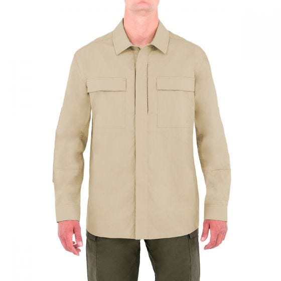 First Tactical Men's Tactix Long Sleeve BDU Shirt Khaki