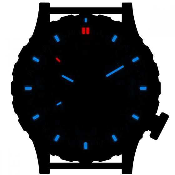 Hazard 4 Heavy Water Diver Titanium Tritium Watch Carbon Blue/Red