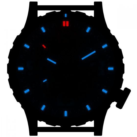 Hazard 4 Heavy Water Diver Titanium Tritium Watch Nightwatch White GMT Blue/Red