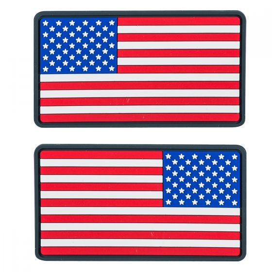 Helikon Large USA Flag PVC Patch (Pack of 2) True Colours