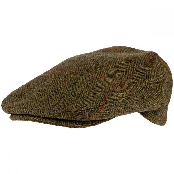 Jack Pyke Wool Blend Flat Cap Tweed Brown