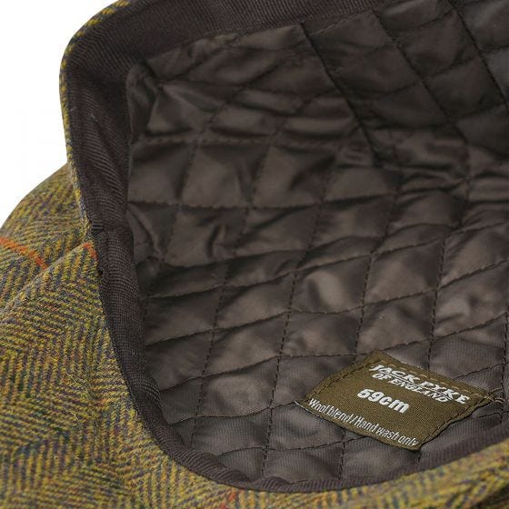 Jack Pyke Wool Blend Flat Cap Tweed Brown