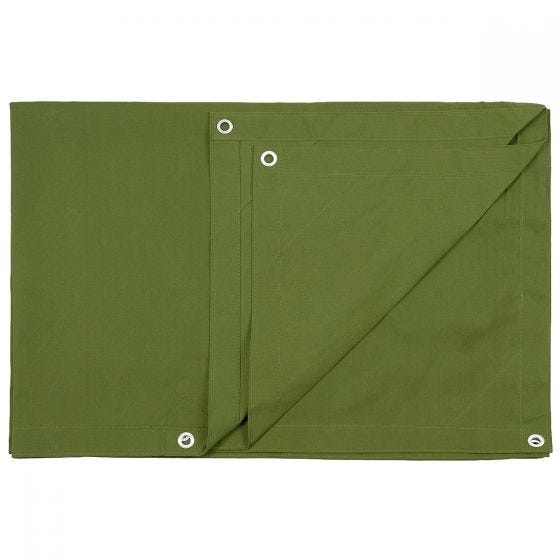 MFH Canvas Tarpaulin Metal Eyelets 244x305cm Olive