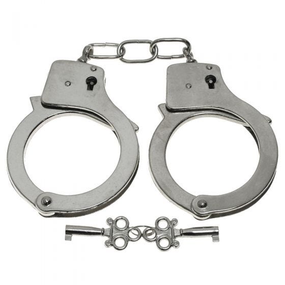 MFH Metal Handcuffs with Chrome Finish