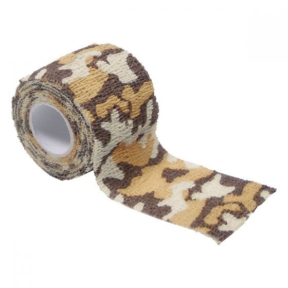 MFH Fabric Self Adhesive Camo Tape 5cm x 4.5m Desert