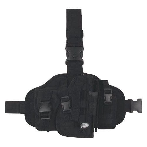 MFH MOLLE Leg Holster with Pouches Black