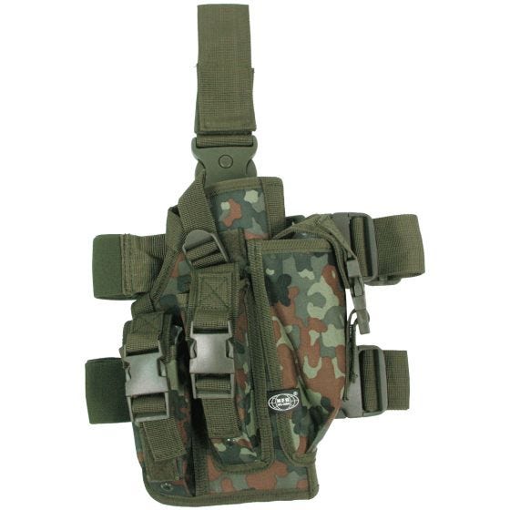 MFH Leg Holster with 3 Mag Pouches Flecktarn