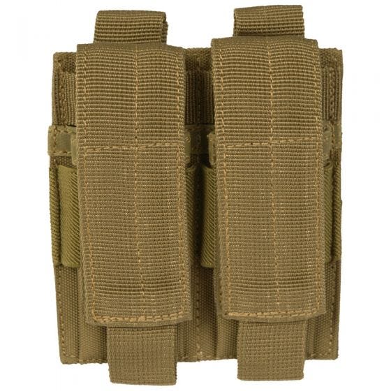 Mil-Tec Double Pistol Magazine Pouch Coyote