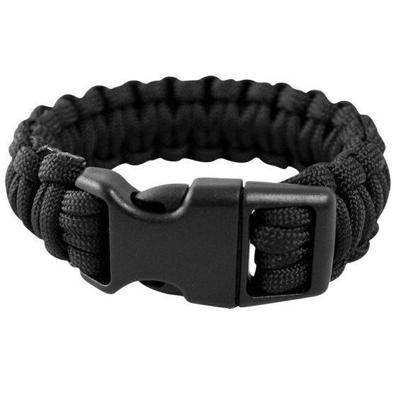Mil-Tec Paracord Wrist Band 15mm Black