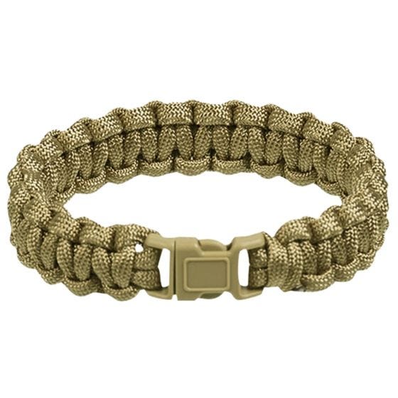 Mil-Tec Paracord Wrist Band 15mm Coyote