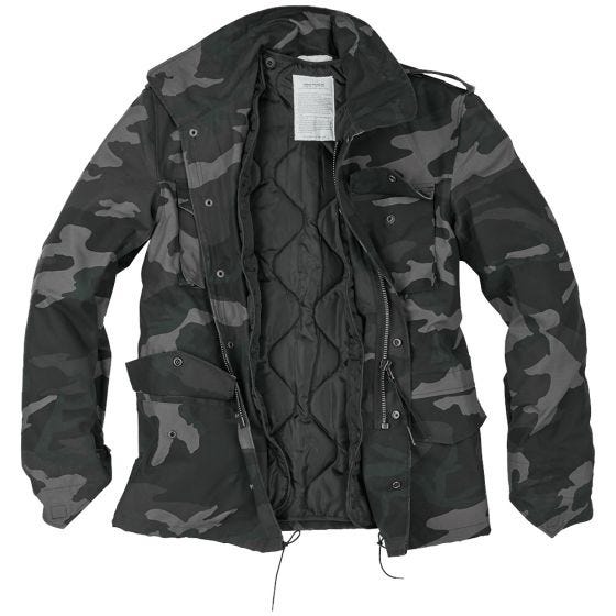 Surplus US Field Jacket M65 Black Camo