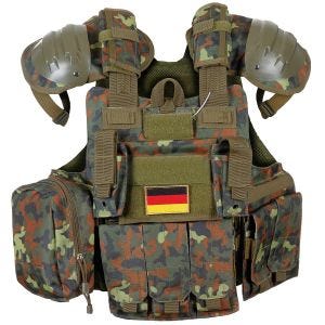 MFH Combat Vest with Quick Release Flecktarn