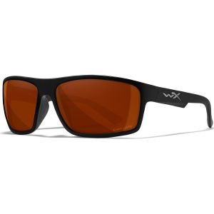 Wiley X WX Peak Glasses - Captivate Polarized Copper Lenses / Matte Black Frame