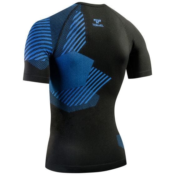Tervel Optiline Shirt Short Sleeve Black/Blue