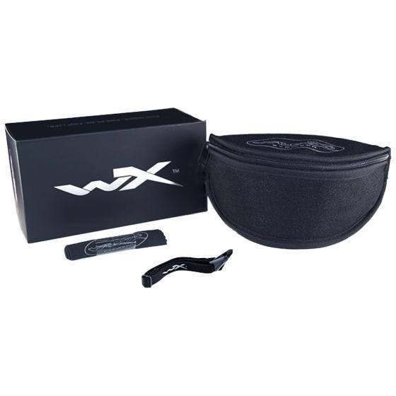 Wiley X WX Rogue Comm Glasses - Smoke Grey + Clear + Light Rust Lens / Matte Black Frame