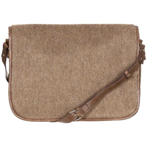 Pure Trash Swiss Shoulder Bag Faux Leather Straps Brown
