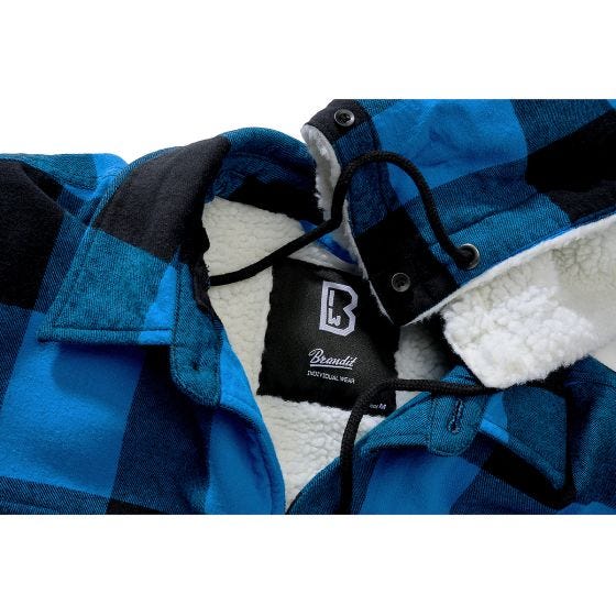 Brandit Lumber Hooded Jacket Black/Blue