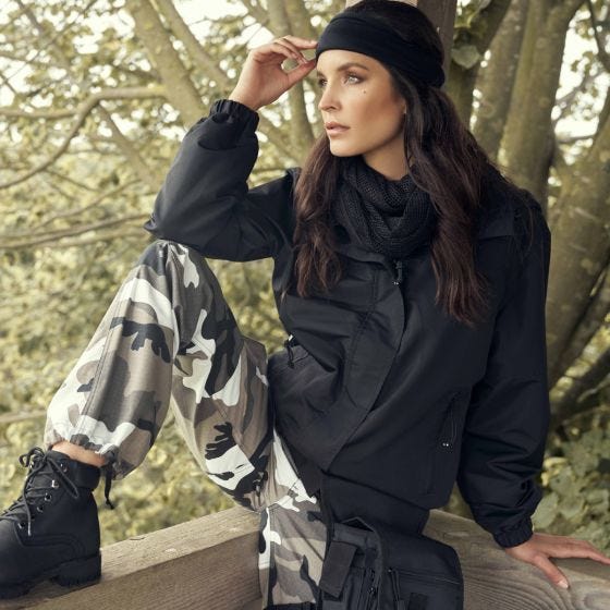 Brandit Ladies Summer Windbreaker frontzip Black