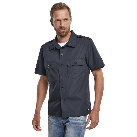 Brandit US Shirt Ripstop Short Sleeve Navy