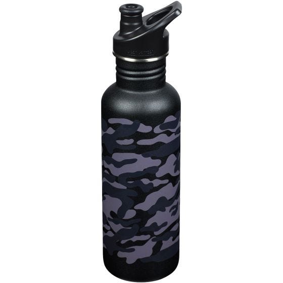 Klean Kanteen Classic 800ml Bottle Sport Cap Black Camo