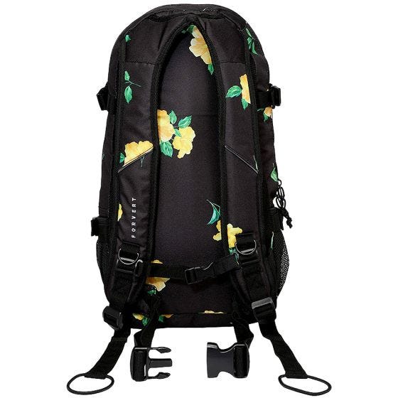 Forvert Louis Allover Backpack Black/Hibiscus