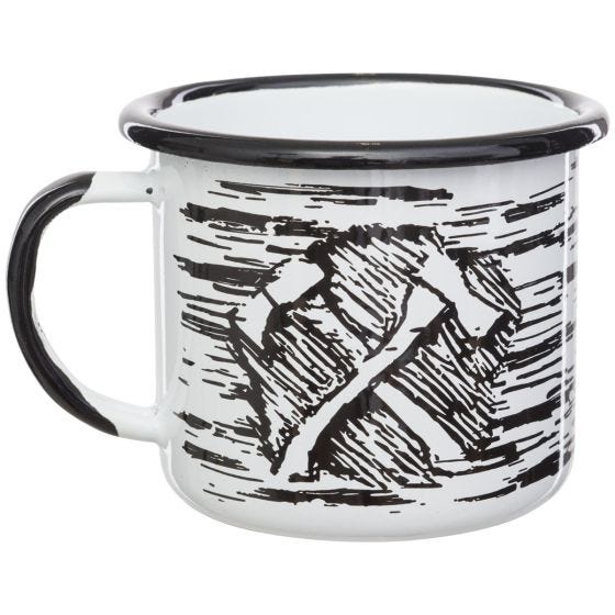 Helikon Axe Enamel Mug 350ml White
