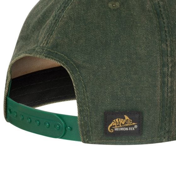 Helikon Shooting Time Snapback Cap Cotton Dirty Washed Dark Green / Dirty Washed Kelly Green