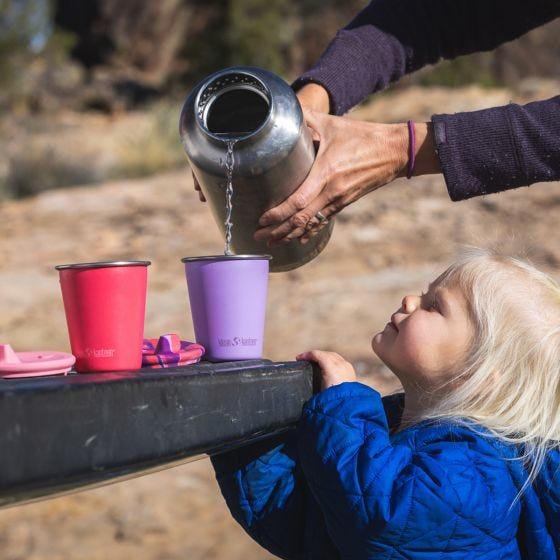 Klean Kanteen Kid's Cup 295ml w/Straw Lid Crocus Petal