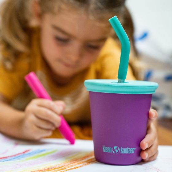 Klean Kanteen Kid's Cup 295ml w/Straw Lid Sparkling Grape