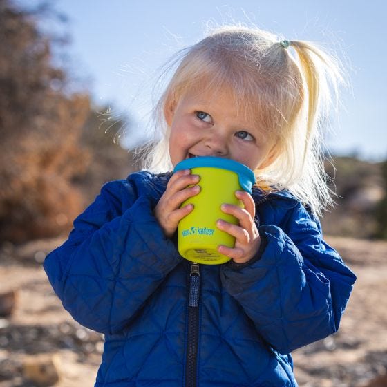 Klean Kanteen Kid's Cup Sippy Lid 2-Pack Blue/Blue Tie Dye