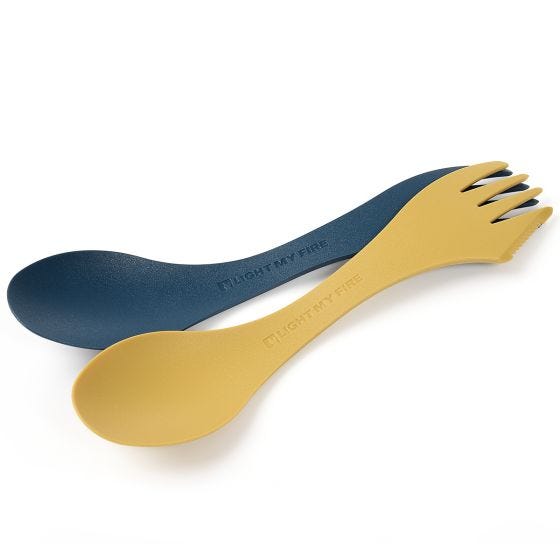 Light My Fire Spork Original Bio 2 Pack Musty Yellow/Hazy Blue
