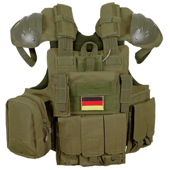 MFH Combat Vest with Quick Release OD Green