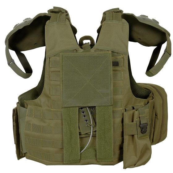 MFH Combat Vest with Quick Release OD Green