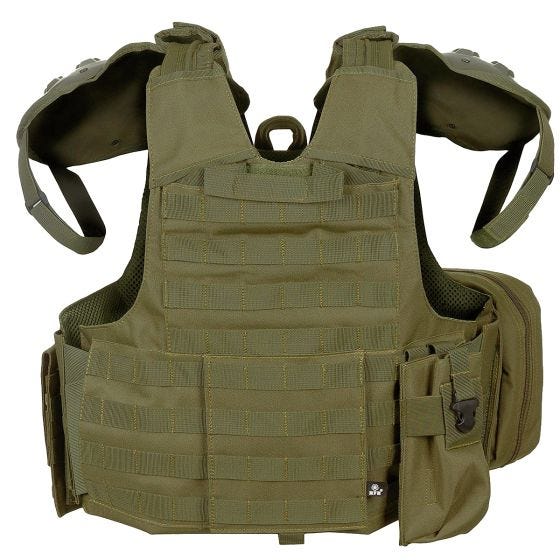 MFH Combat Vest with Quick Release OD Green