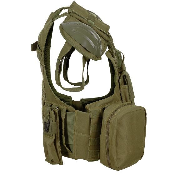 MFH Combat Vest with Quick Release OD Green