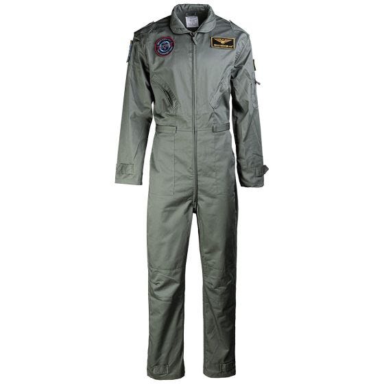 Mil-Tec US Flight Coverall with Patches Olive