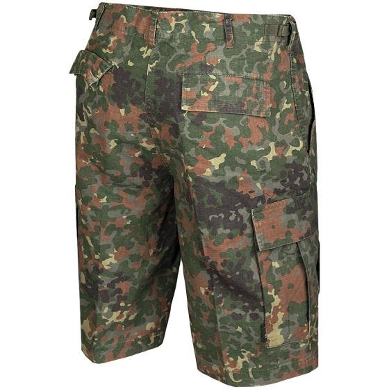 Mil-Tec US Prewashed Ripstop Bermuda Shorts Flecktarn