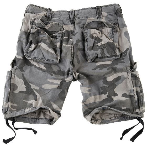 Surplus Airborne Vintage Shorts Washed Night Camo