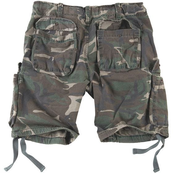 Surplus Airborne Vintage Shorts Washed Woodland